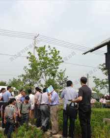 杭州市农办于2014年视察我司余杭区太阳能微动力污水工程
