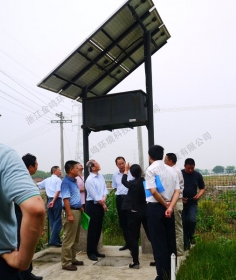 环保部视察我司江苏省金坛区30吨太阳能污水工程
